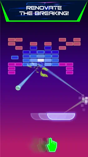 Neon brick breaker PRO screenshot 1