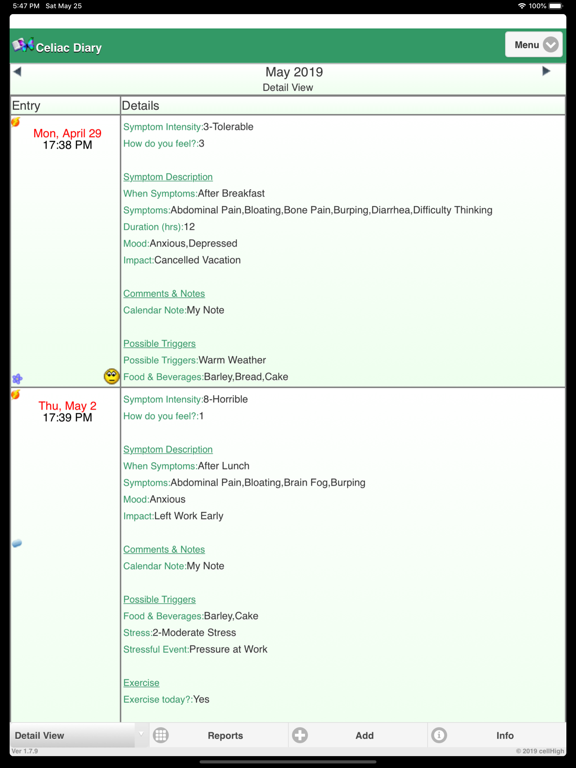 Screenshot #5 pour Celiac (Coeliac) Diary