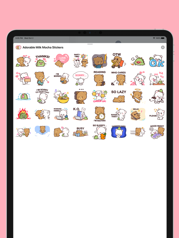 Screenshot #6 pour Adorable Milk Mocha Stickers