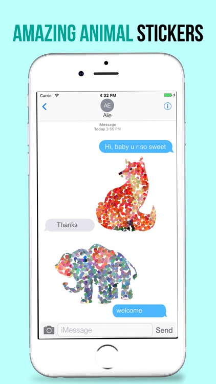 Animated Doted Animals Sticker
