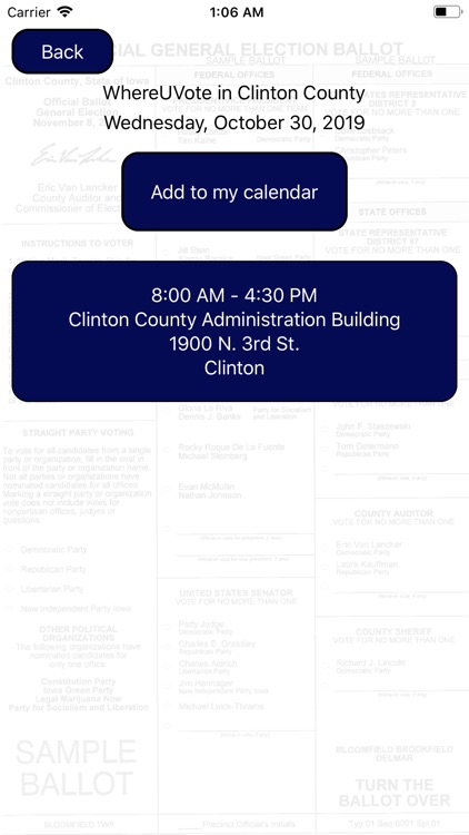 WhereUVote IA - Clinton County