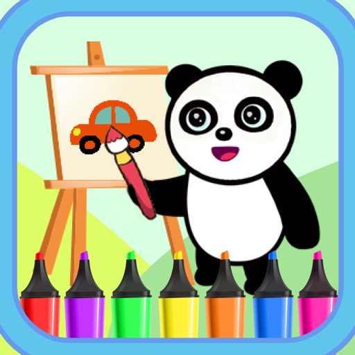 Panda Cars Coloring App icon