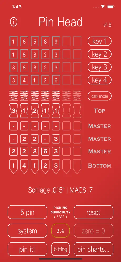 Pin Head - Lock Cylinder Calc