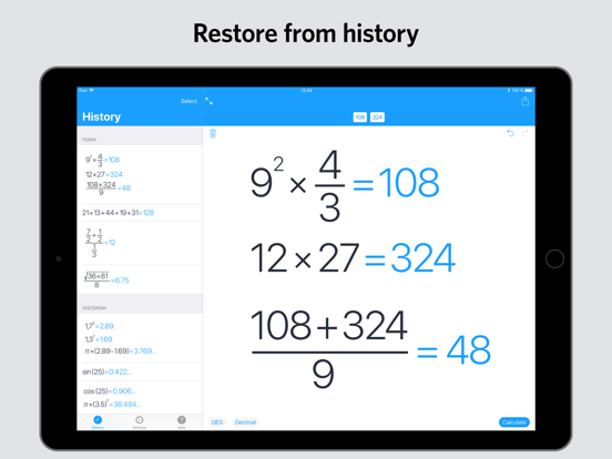 MyScript Calculator iPad app afbeelding 5