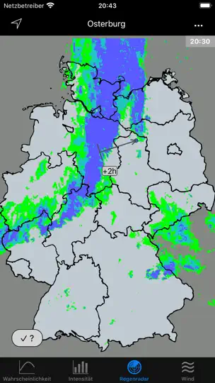 Screenshot von RegenVorschau - RegenRadar auf dem iPhone 5