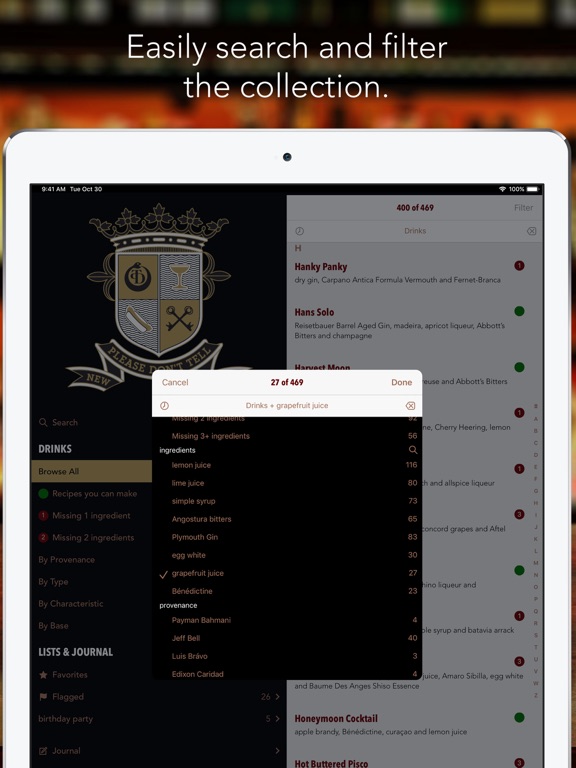 PDT Cocktails iPad screenshot 5 - Food & Drink app