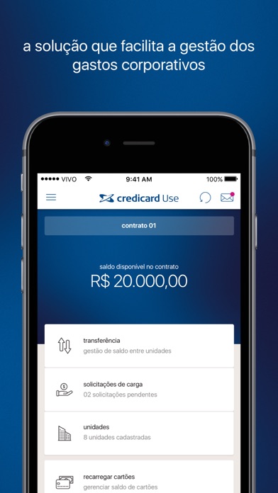 Credicard Use Empresa Pré-Pago Screenshot