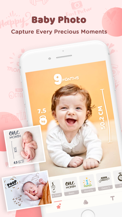 Babily - Baby Milestones Fotos iPhone screenshot 1 - Entertainment app