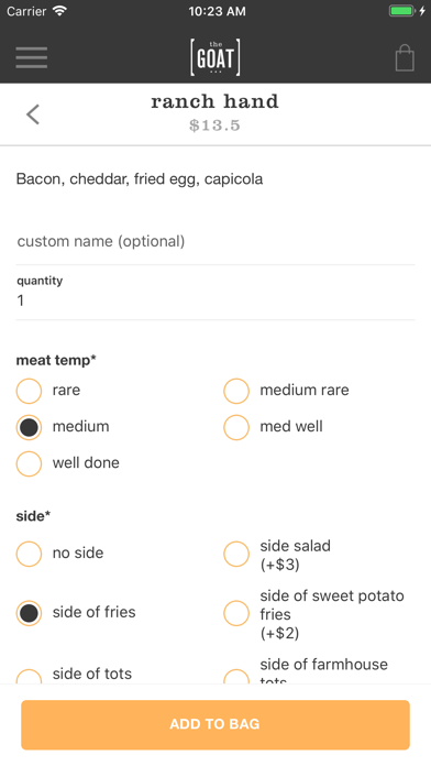 The Goat Restaurant & Bar Screenshot