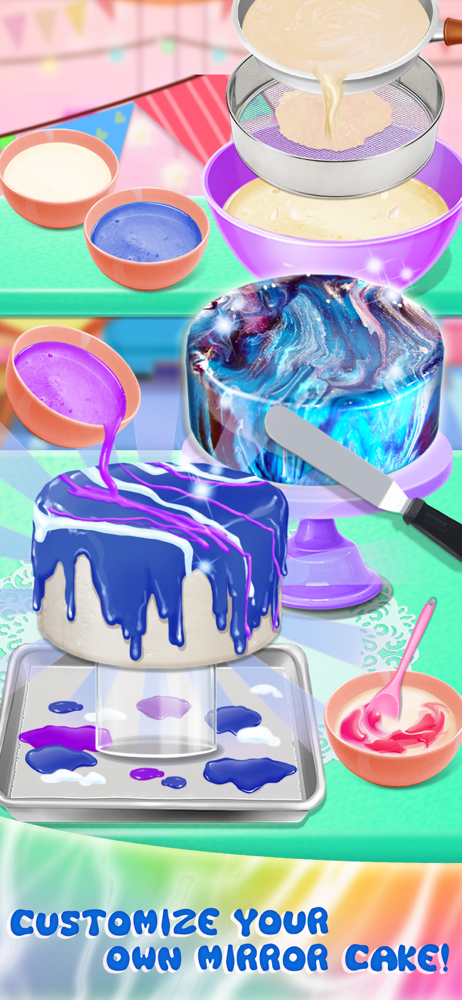 Galaxy Mirror Glaze Cake screenshot 2
