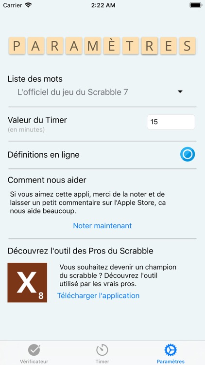 Vérificateur Mots du SCRABBLE® screenshot-3