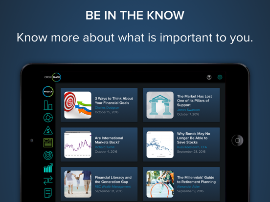 CircleBlack Investor iPad screenshot 4 - Finance app