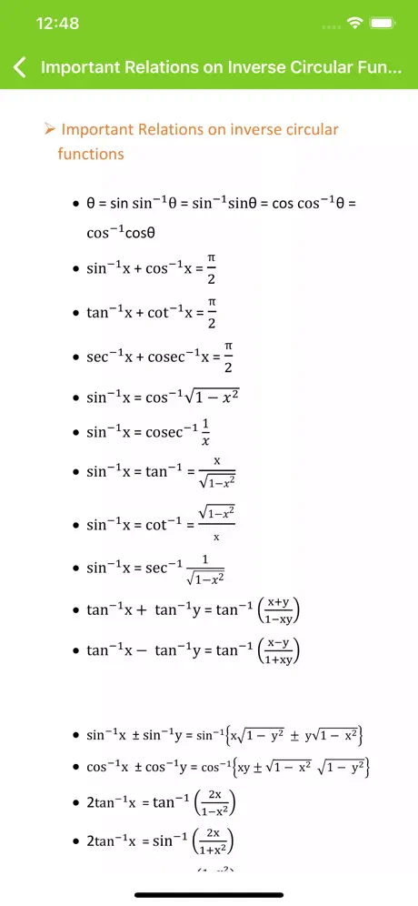 Trigonometry Formulas