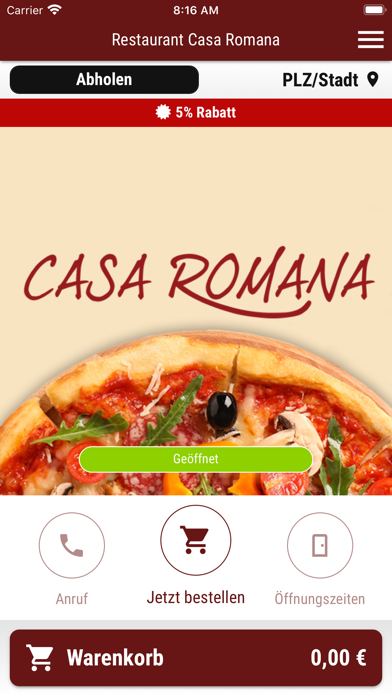 Screenshot #1 pour Pizzeria Casa Romana
