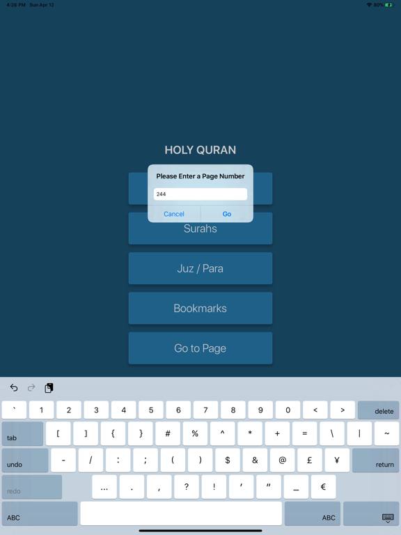 Quran IndoPak Script iPad screenshot 8 - Book app