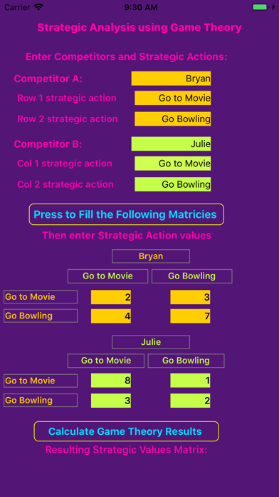 Screenshot #1 pour Game Theory Strategic Analysis