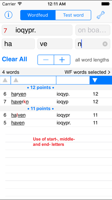 Screenshot #2 pour Norsk Wordfeud Words Finder