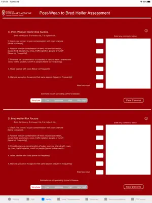 Johne's Risk Assessor screenshot 3