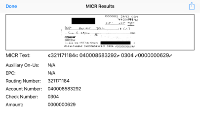 Screenshot #2 pour Check Scanner & MICR Reader