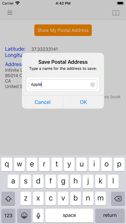 Show My Postal Address