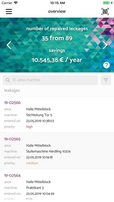 LOOXR Leakage-App Screenshot