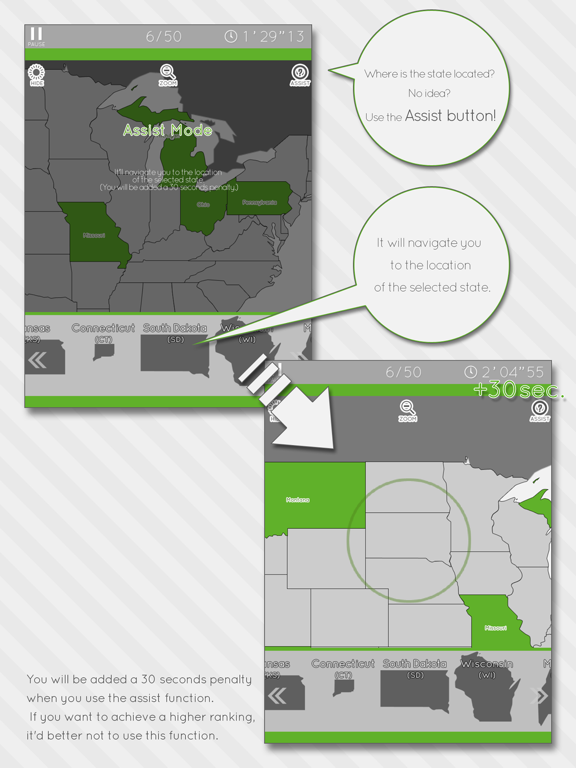 Screenshot #6 pour Enjoy Learning U.S. Map Puzzle