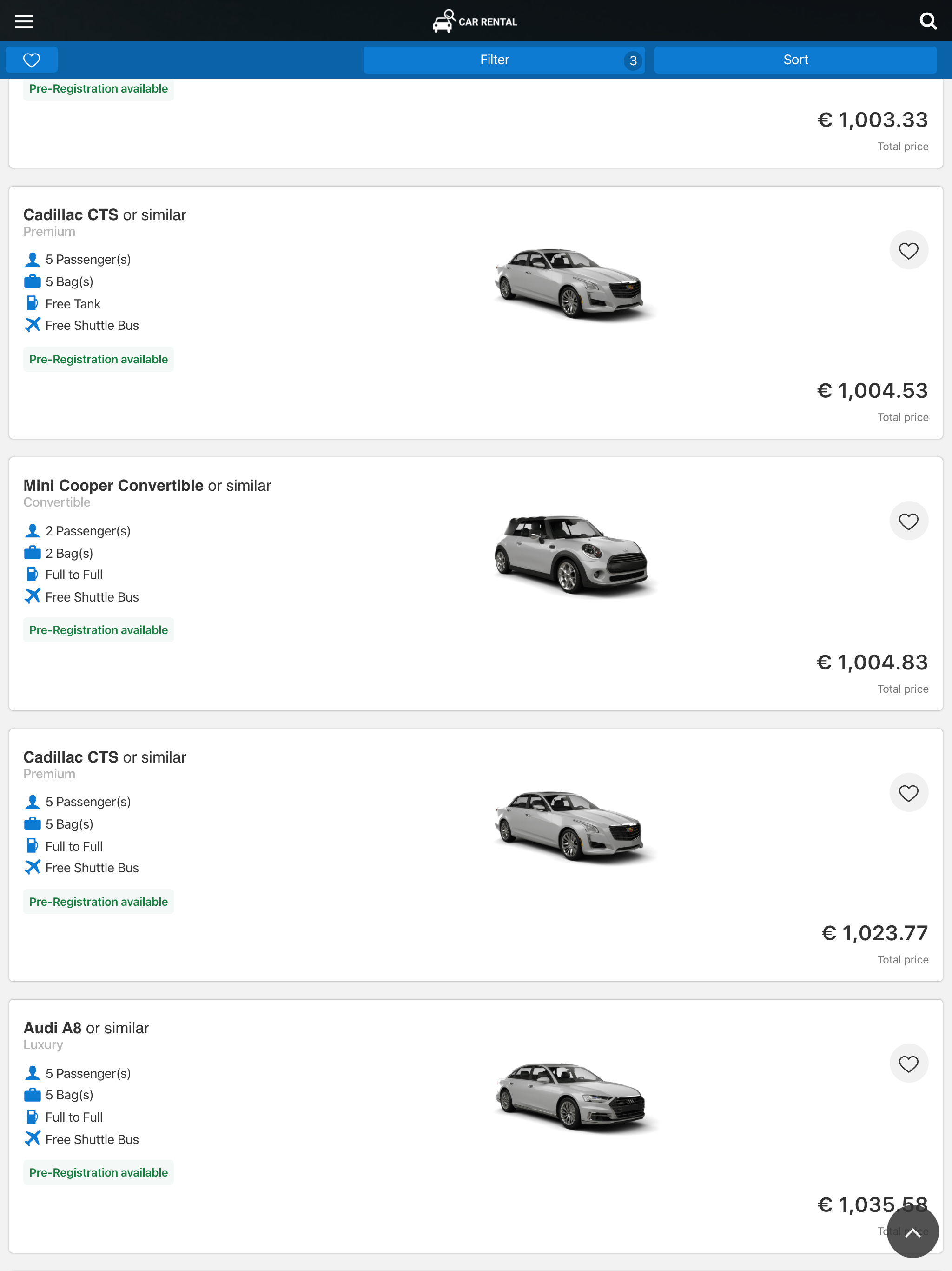 Car rental 24h. Compare prices screenshot 10