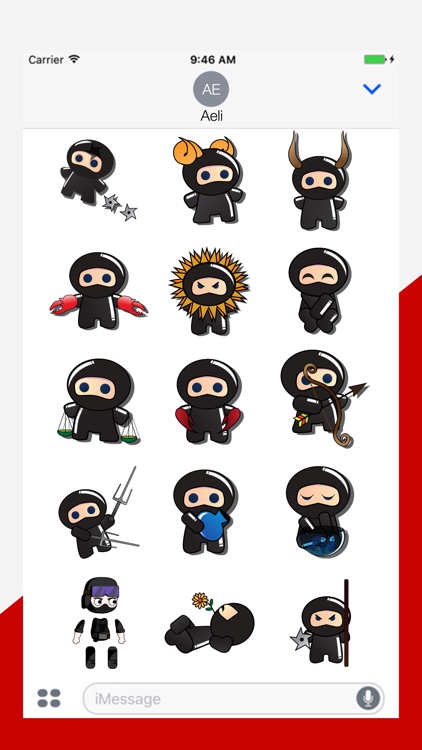 Ninja Dashing Stickers Pack