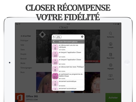 Closer – Actu et exclus People iPad screenshot