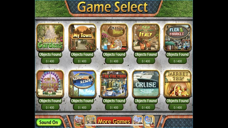 #5. Pack 15 -10 in 1 Hidden Object (iOS) 来自: Big Leap Studios
