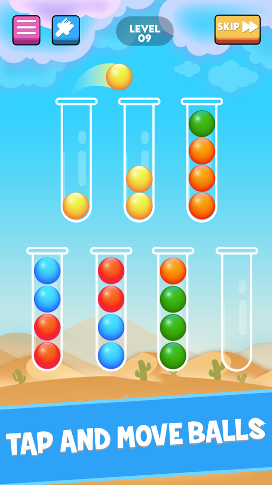 #1. Ball Sortpuz: Sort Em All 3D (iOS) Podle: Paresh Gundaniya