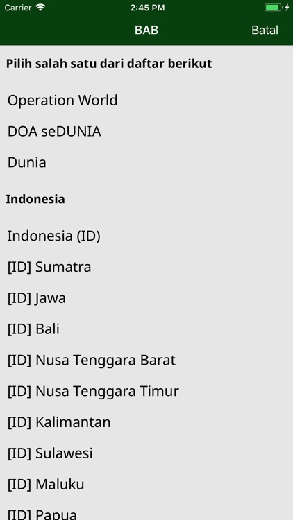Doa seDunia -- Operation World
