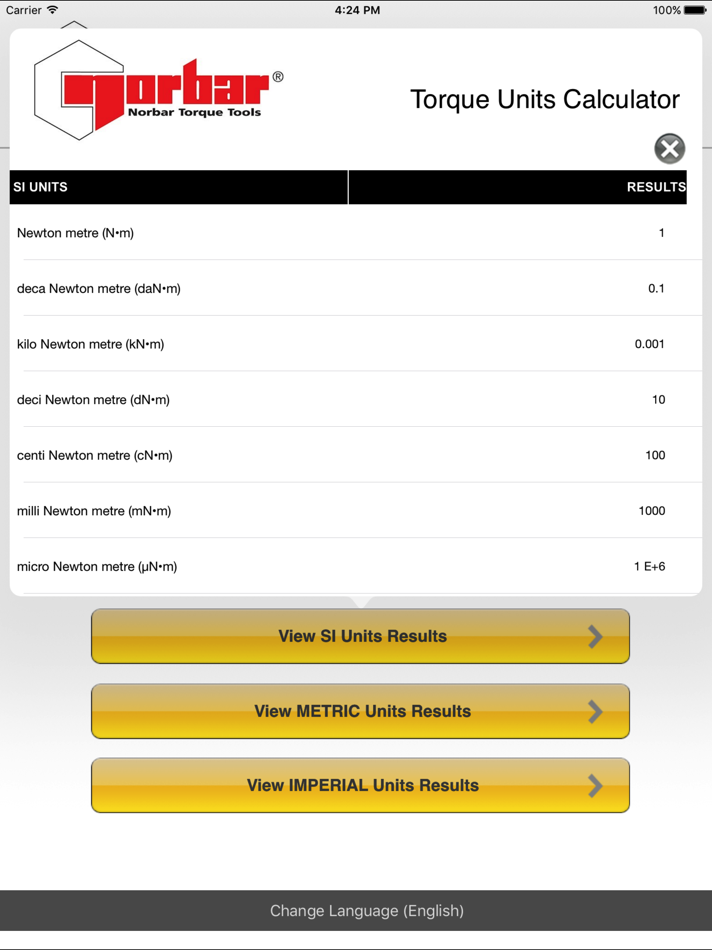 #3. Torque Unit Calculator (iOS) 来自: Norbar