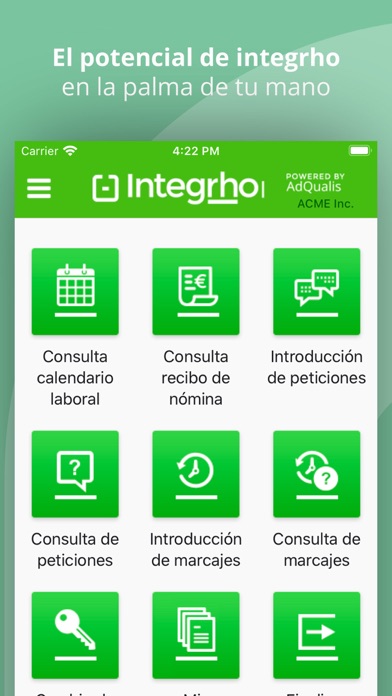 Integrho itg/MOBILE Screenshot