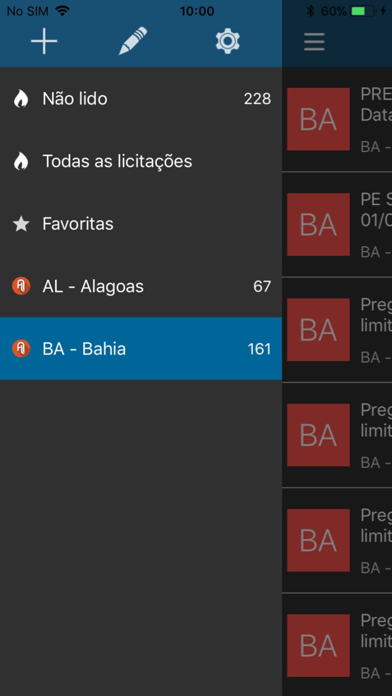 Alerta Licitação Screenshot