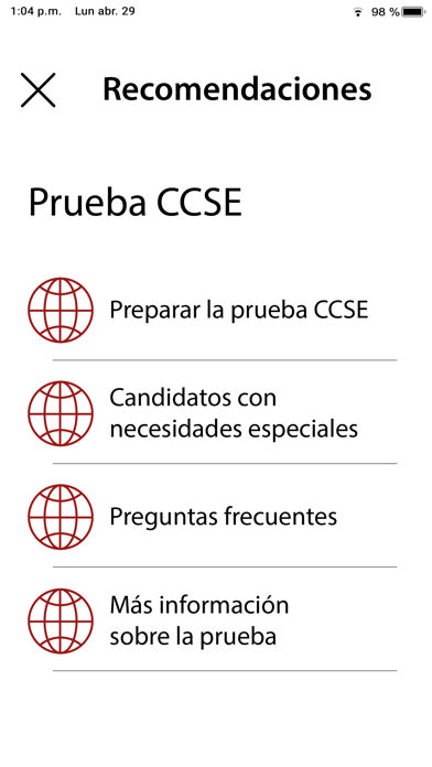 Screenshot #2 pour CCSE Nacionalidad Española.