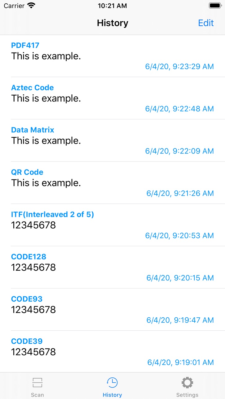 iPhone screenshot