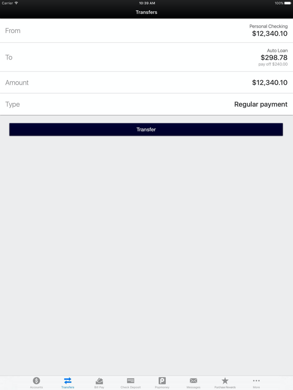 Members First Credit Union FL iPad screenshot 4 - Finance app