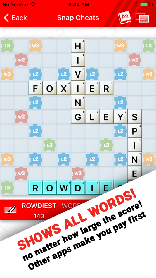 #2. Snap Cheats for Wordfeud Cheat (iOS) Podle: Firecracker Software