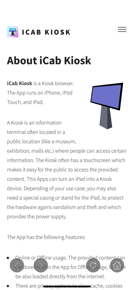 iCab Kiosk (Web Browser)