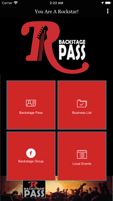 Rockstar Backstage Pass iPhone screenshot 1 - Business app