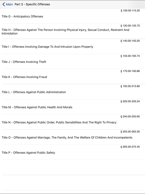 NY Penal Law 2026 iPad screenshot 5 - Reference app