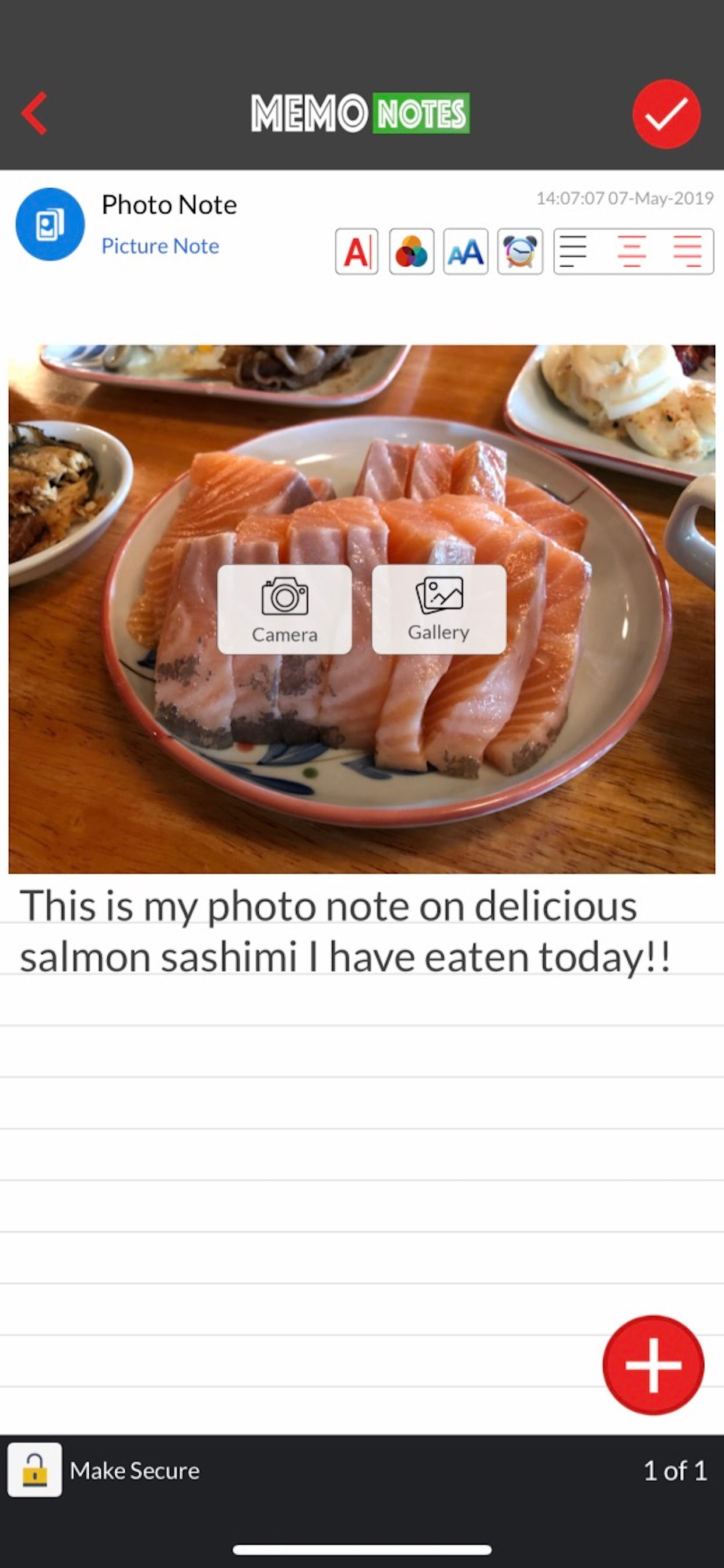 Memo Notes (Password+Pictures)