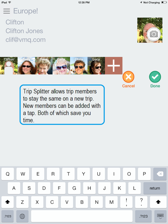 Trip Splitter Lite iPad screenshot 4 - Travel app
