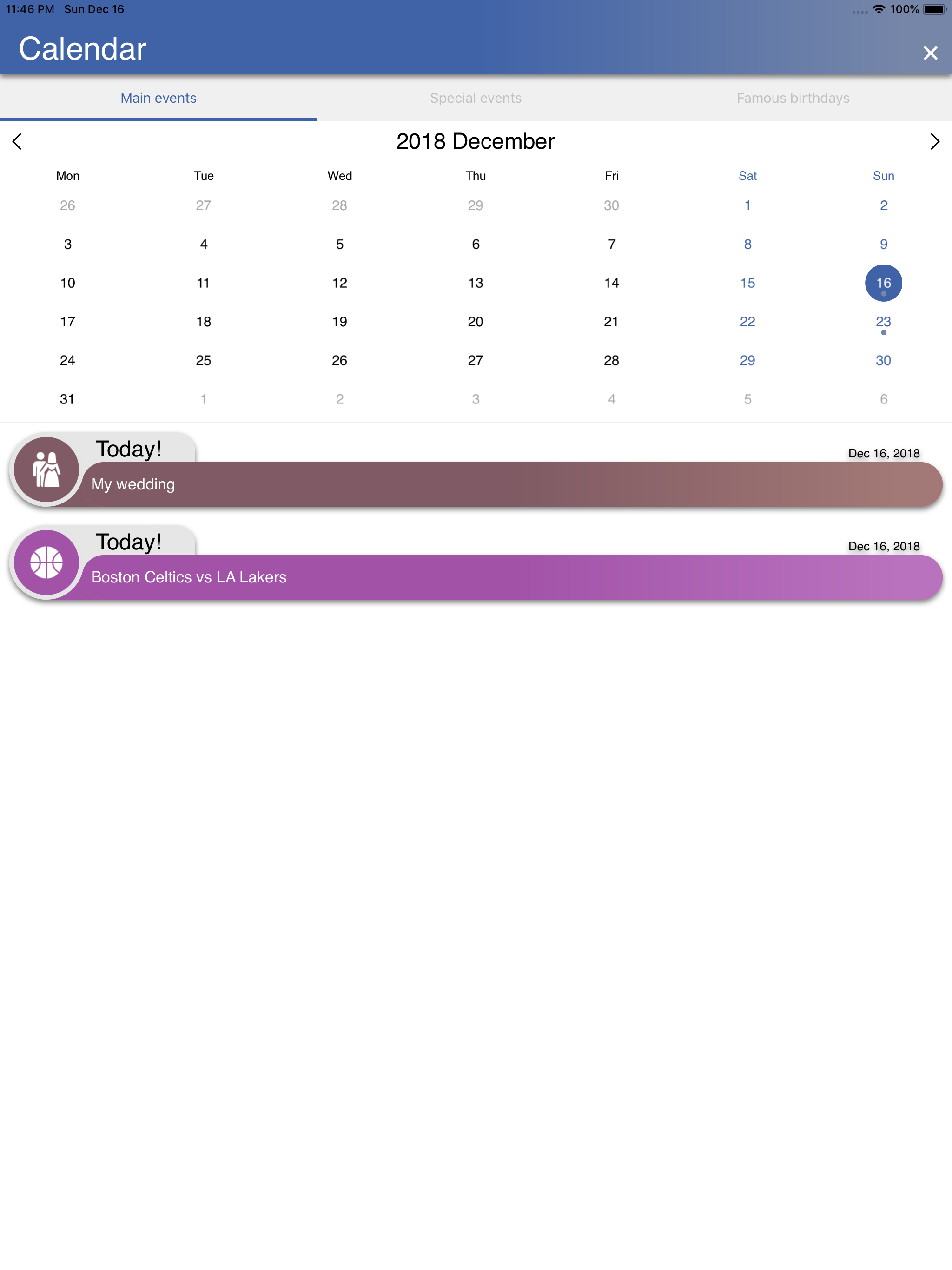 Datesbook @ all life events screenshot 16