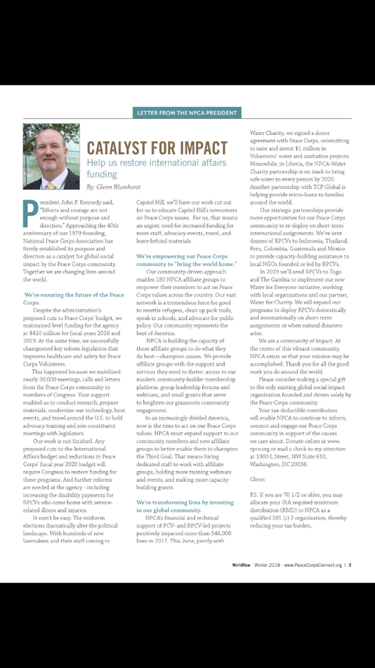 #4. WorldView Magazine (iOS) 由: National Peace Corps Association