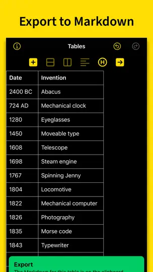 Скриншот Markdown Tables на iPhone 2