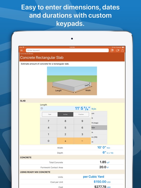 Home Improvement Calcs iPad screenshot 6 - Utilities app