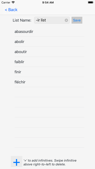 Verbes - French Verb Trainer Screenshot