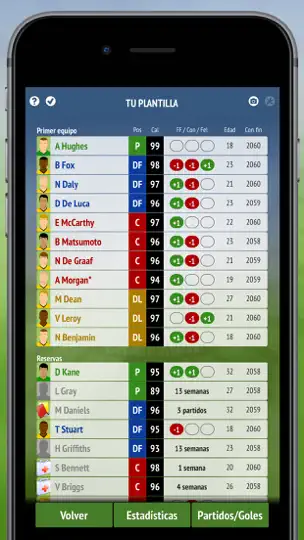 Captura de pantalla de Football Chairman en iPhone 4
